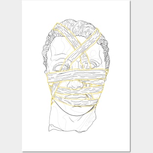 Head of St. John the Baptist Gold Lined Bandage Shaded Posters and Art